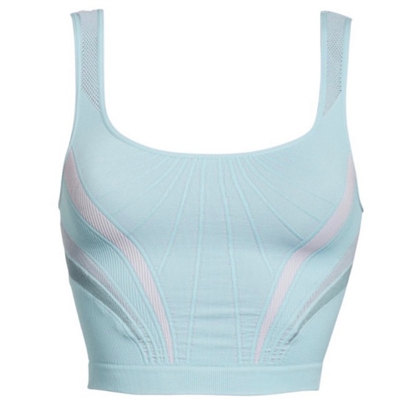 NWT Free People Movement The Essence Rib Crop Tank in Teal Combo - Picture 6 of 10